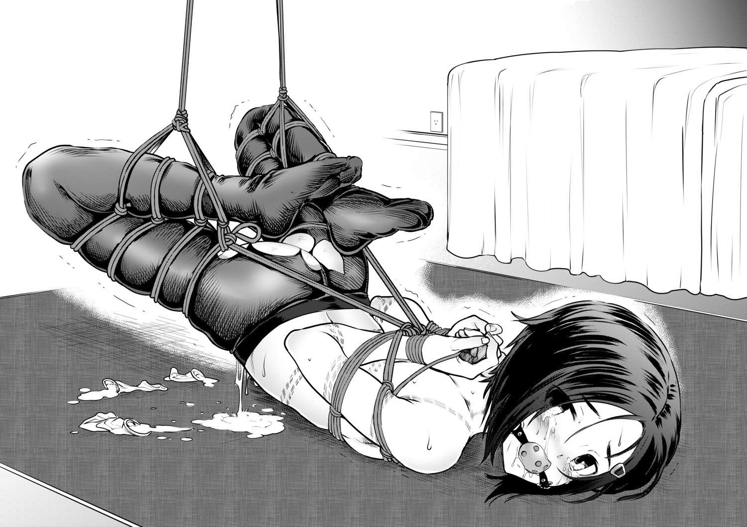 Eudetenis Yashima Renka Ass Bondage Cum Feet Monochrome Nopan Pantyhose